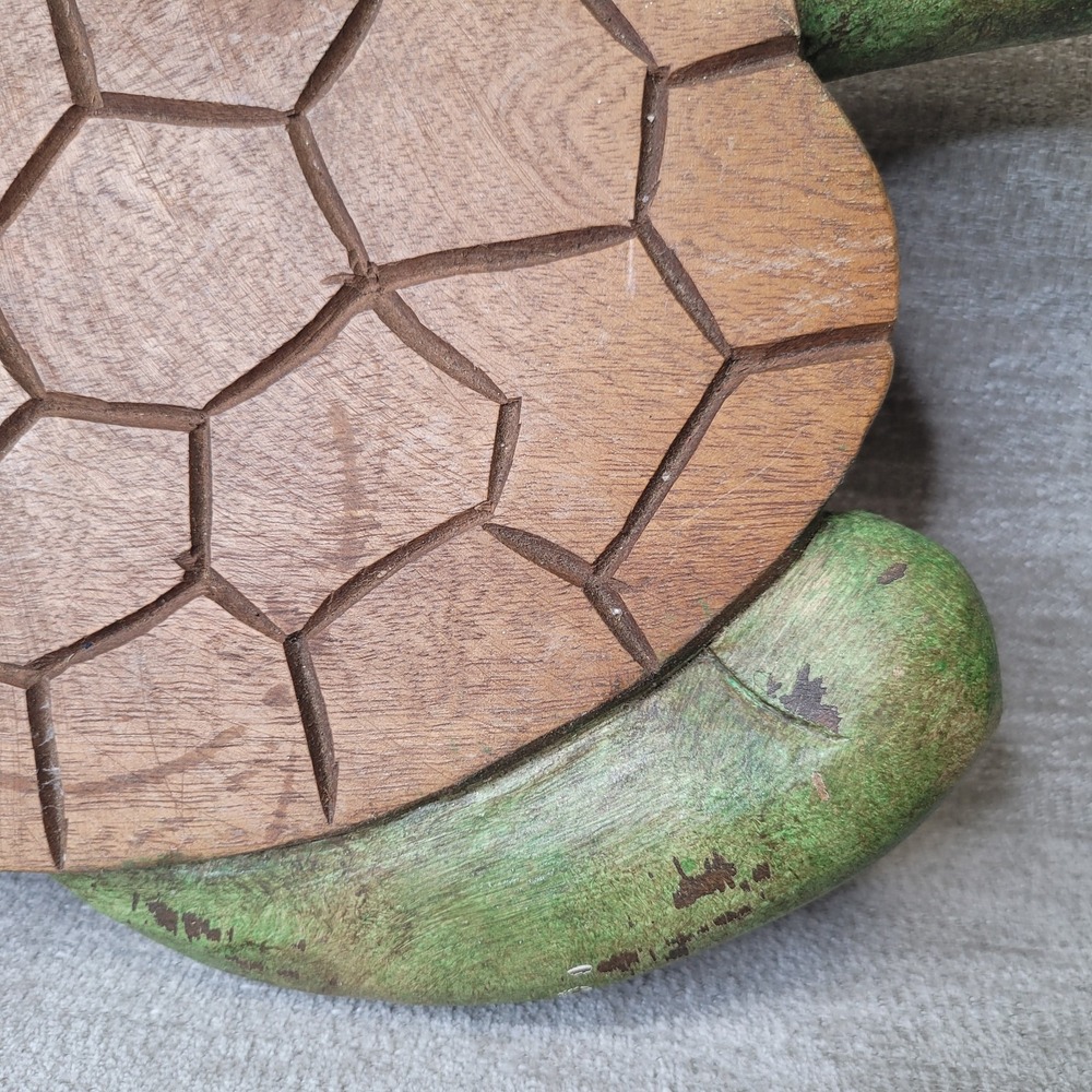 Pottery Barn Turtle Cheese Board Wood Charcuterie w Spreaders & Flags RARE! - Picture 9 of 16